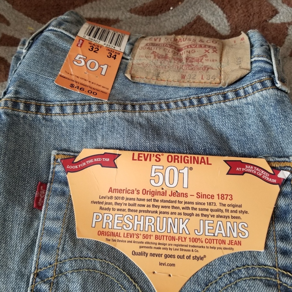 Levi's Original 501 Preshrunk Jean's W32" x L34"